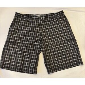 Adidas Mens Casual Golf Shorts Black White Plaid Size 40 circa‎ 2010 Classic